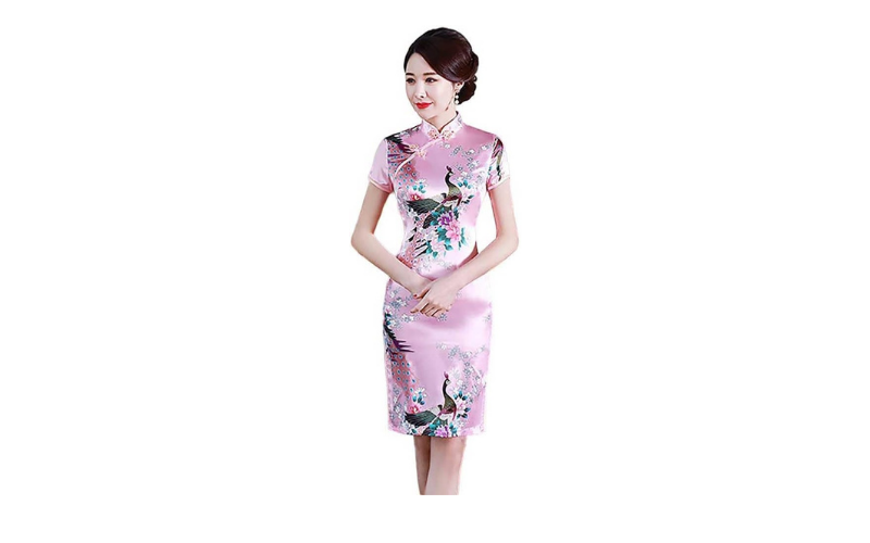 Pink Short Cheongsam with Heart