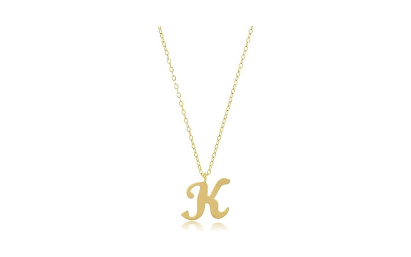 10k Gold Initial Necklace